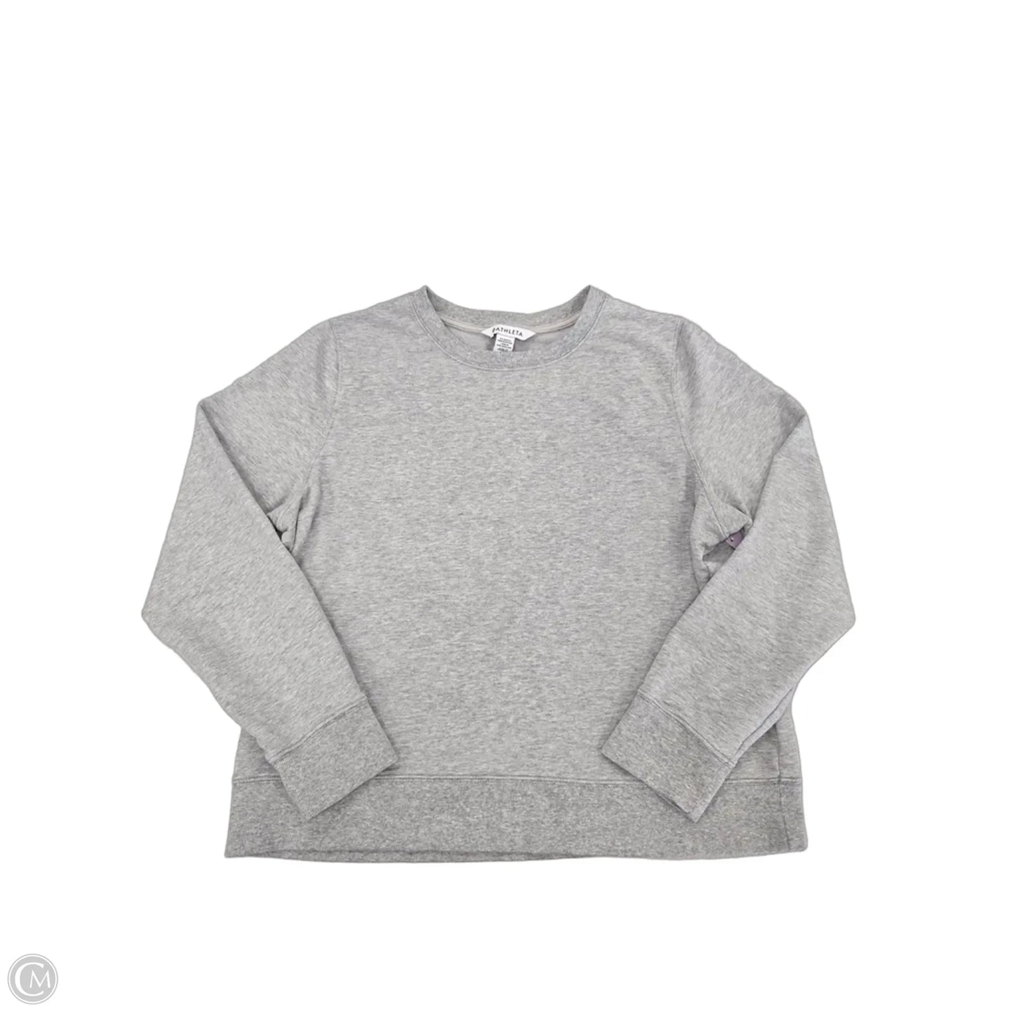 Sweatshirt Crewneck By Athleta In Grey, Size: L