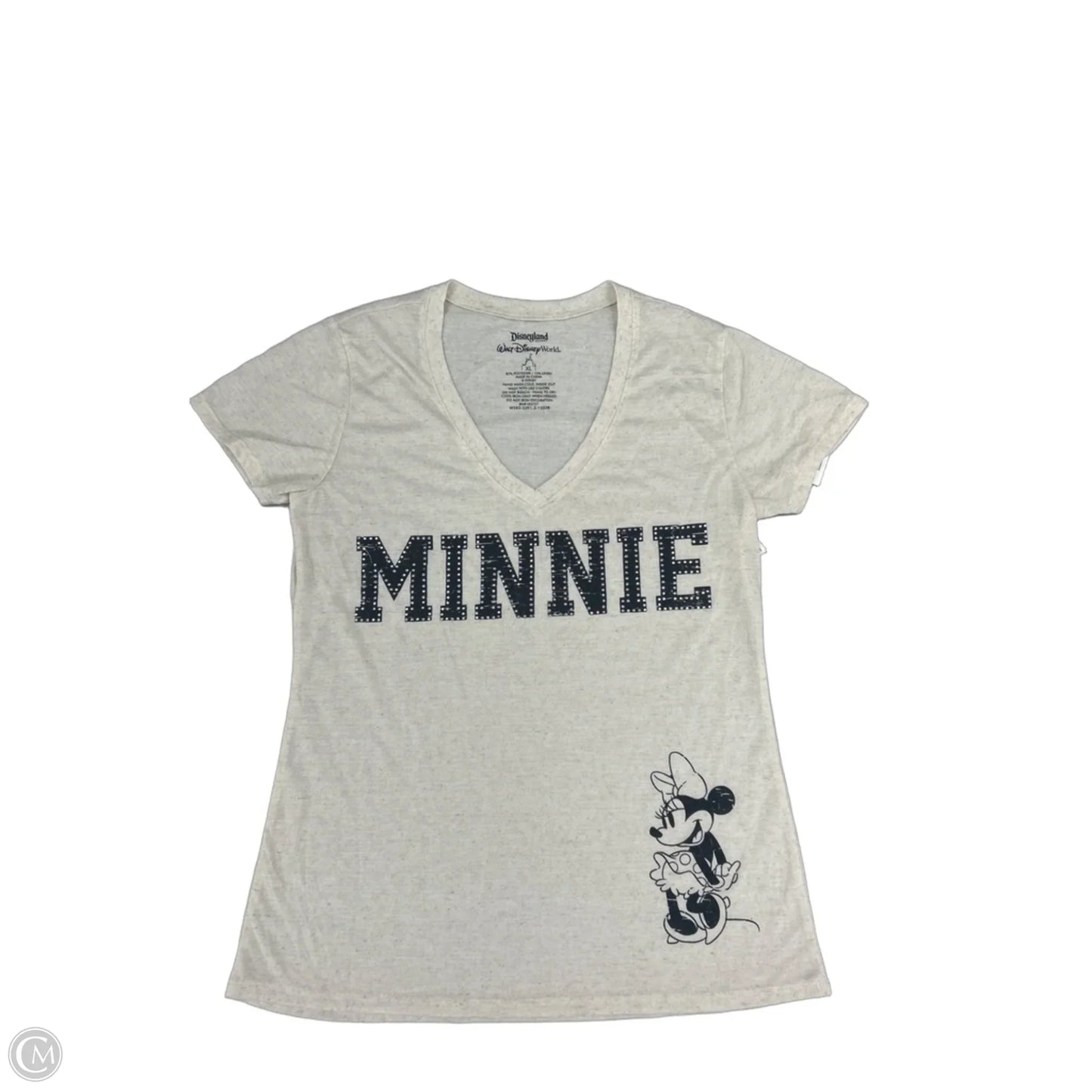 Top Short Sleeve Basic By Disney In Cream, Size: Xl
