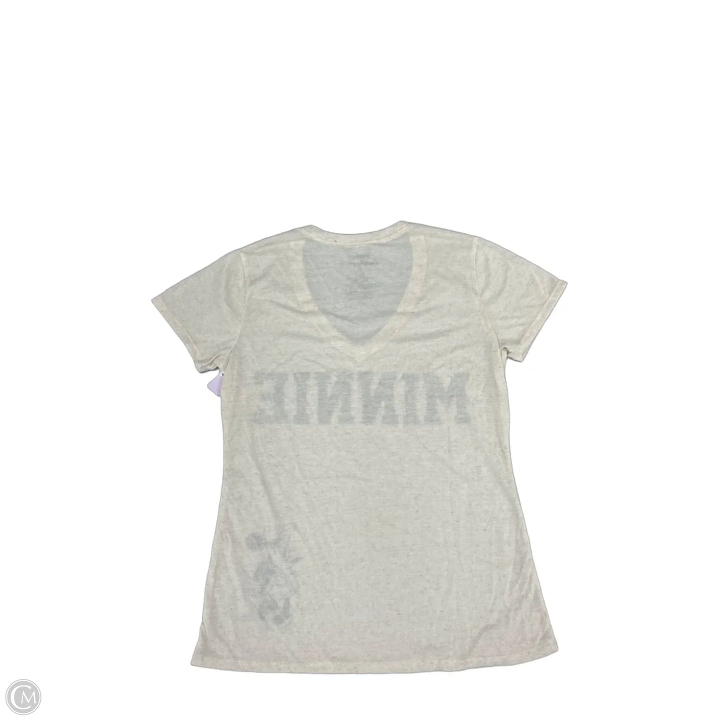 Top Short Sleeve Basic By Disney In Cream, Size: Xl