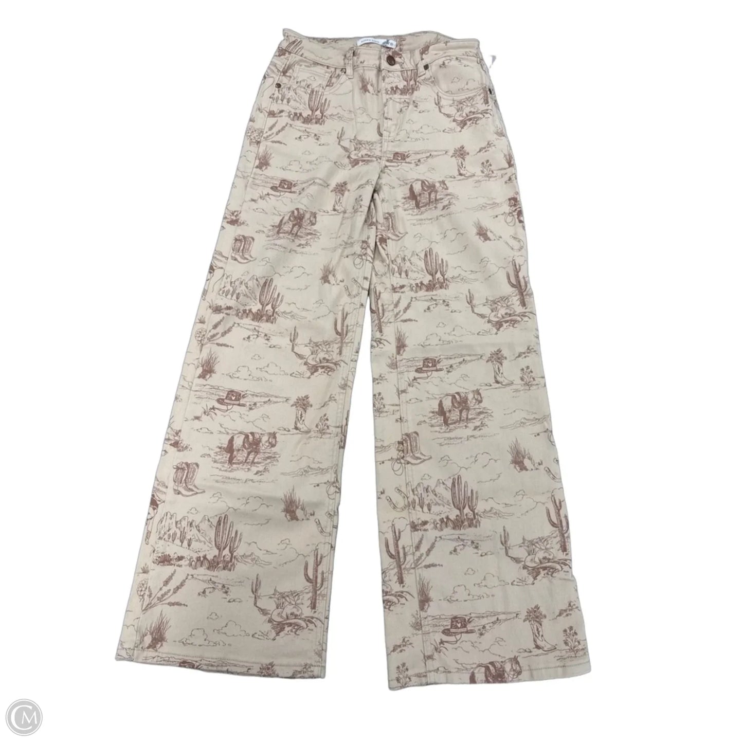 Jeans Wide Leg By Altard State In Cream, Size: 4