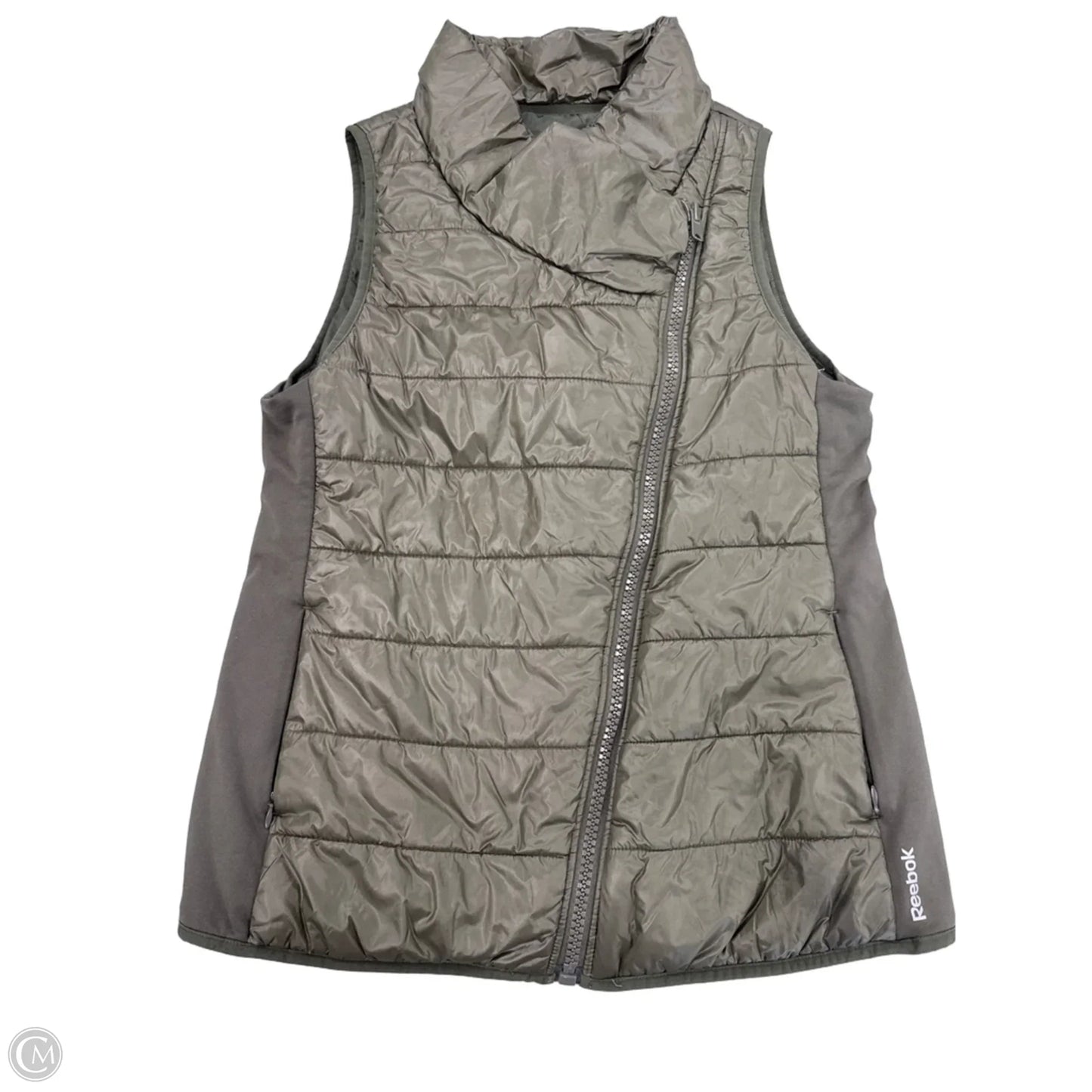 Vest Puffer & Quilted By Reebok In Green, Size: L