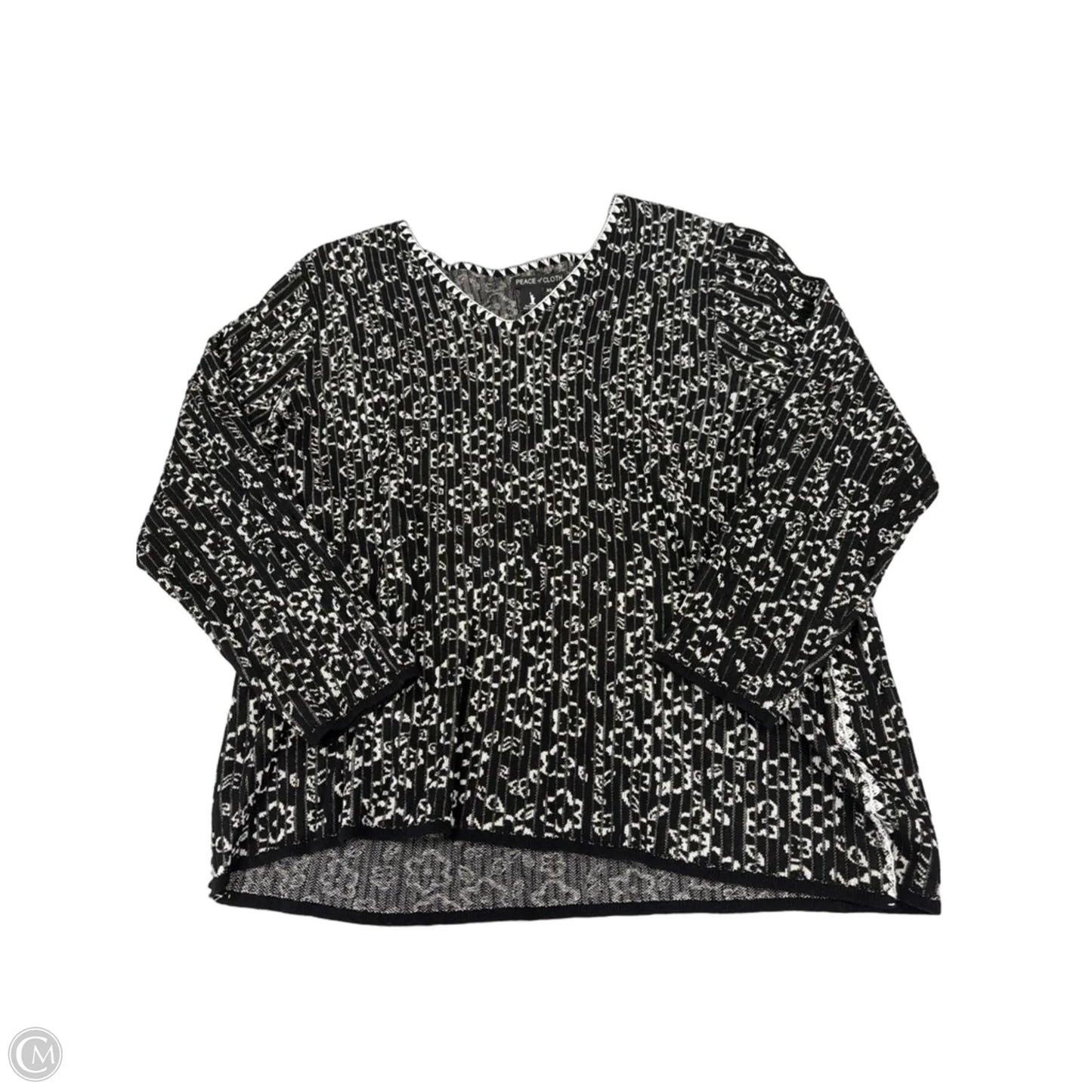 Top Long Sleeve By Cmc In Black, Size: Xl