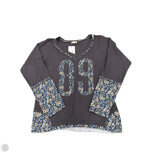 Top Long Sleeve By Pol In Grey, Size: M