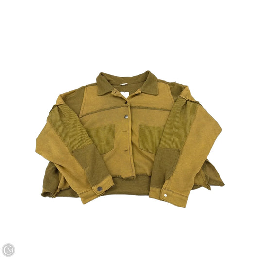 Top Long Sleeve By Pol In Gold, Size: M