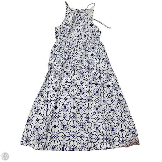 Dress Casual Midi By J. Crew In Blue & White, Size: S
