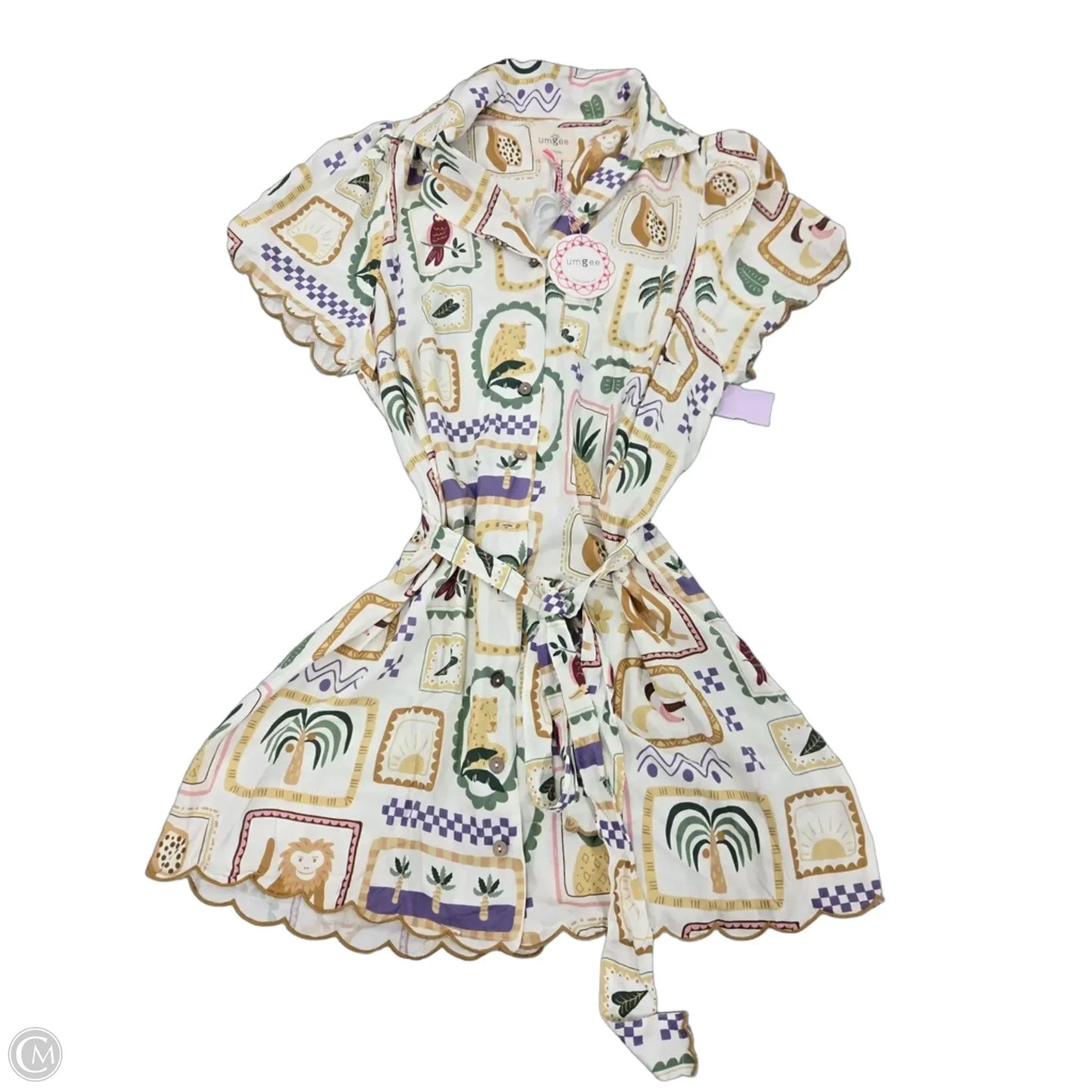 Dress Casual Short By Umgee In Tropical Print, Size: M