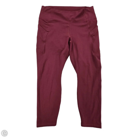 Athletic Leggings By Fabletics In Red, Size: Xxl