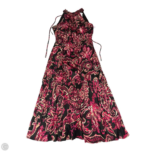 Dress Casual Midi By Nicole By Nicole Miller In Black & Pink, Size: M