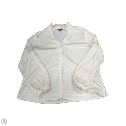 Top Long Sleeve By Vince Camuto In Cream, Size: M