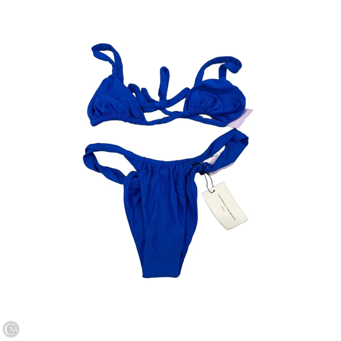 Swimsuit 2pc By Faithfull The Brand In Blue, Size: S