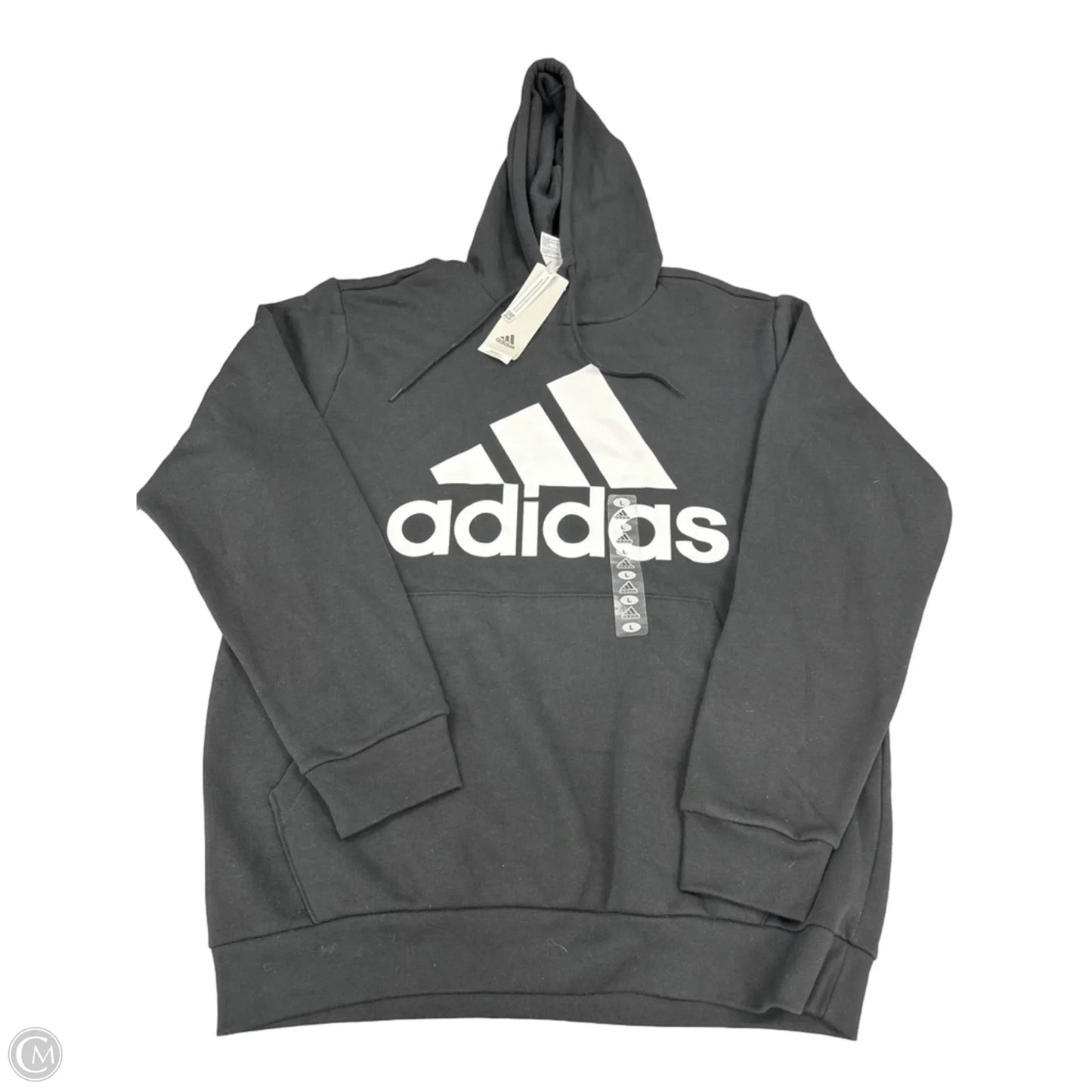 Sweatshirt Hoodie By Adidas In Black, Size: L