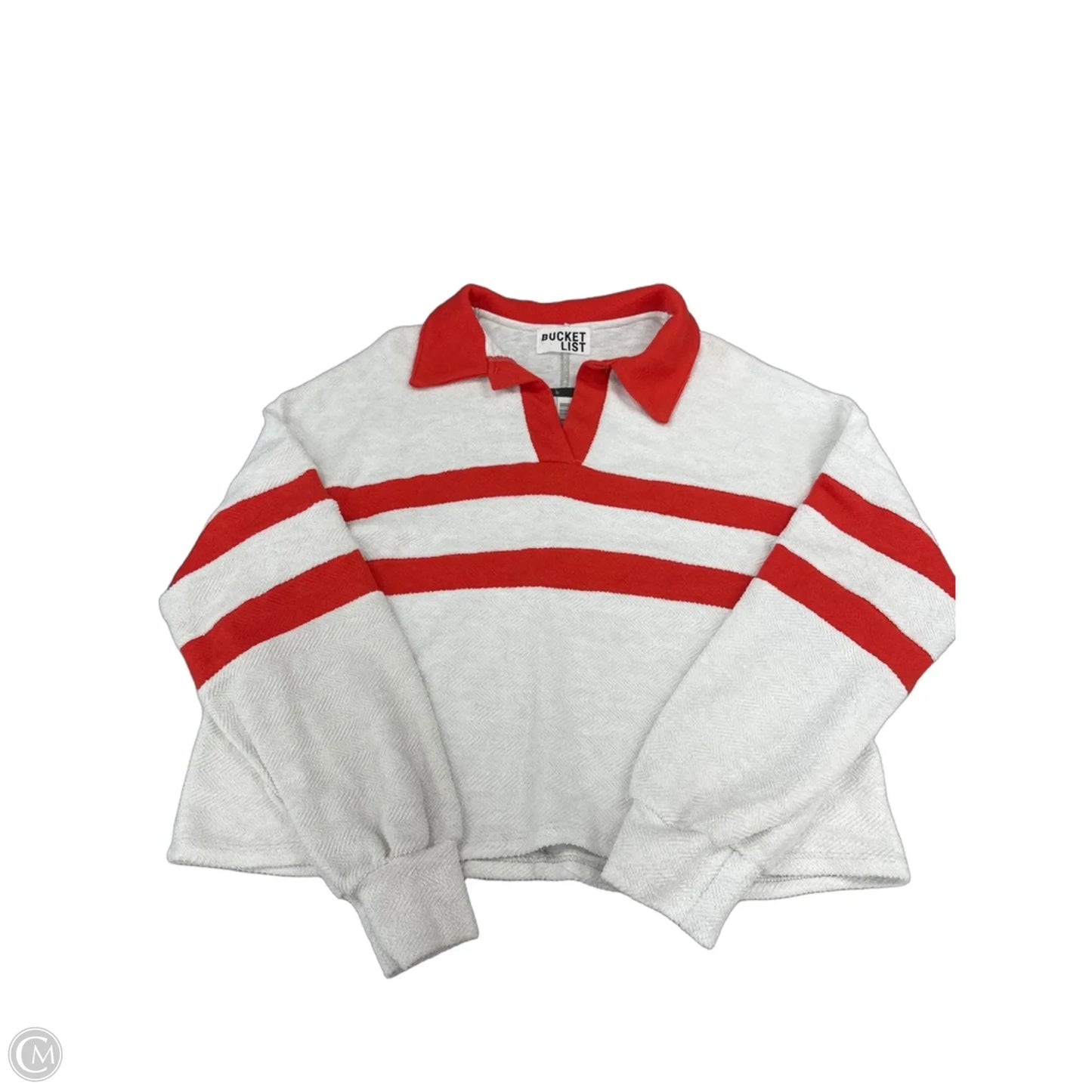 Top Long Sleeve By Bucketlist In Grey, Size: M