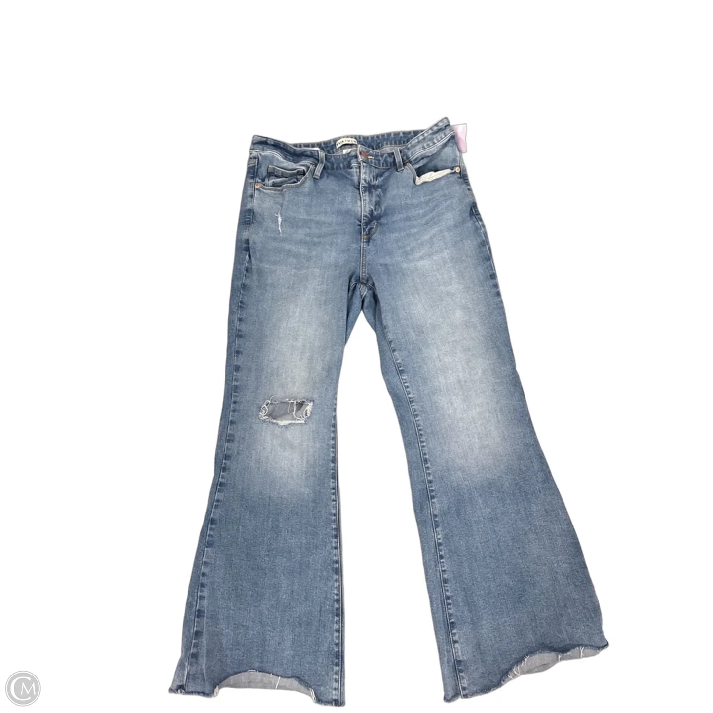 Jeans Flared By Ava & Viv In Blue Denim, Size: 14