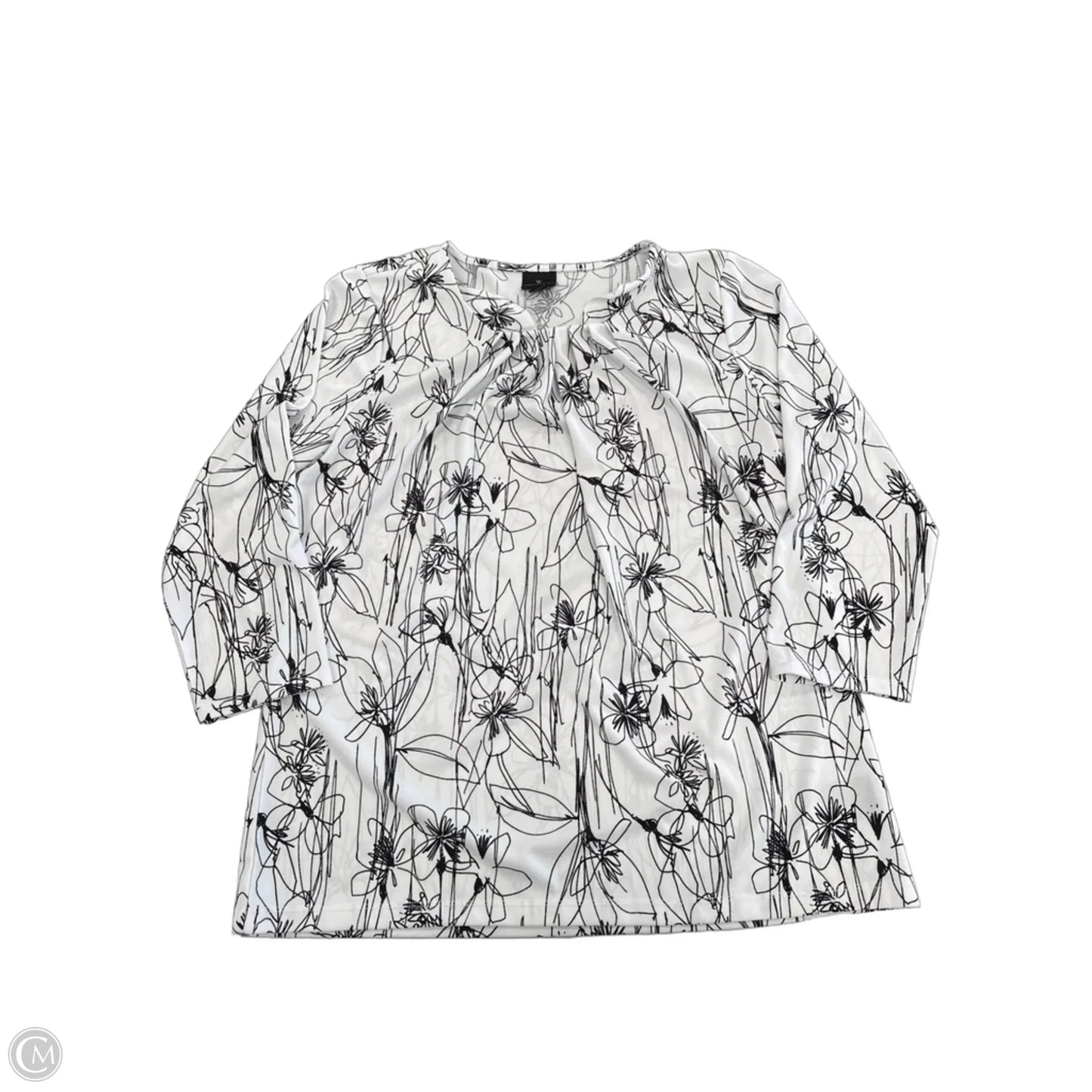 Top Long Sleeve By Worthington In White, Size: L