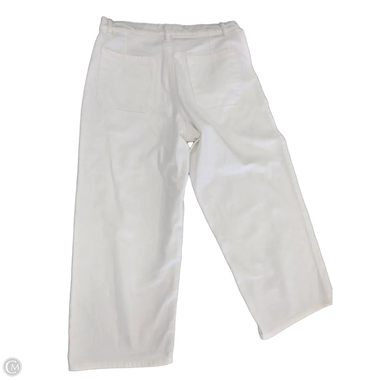 Jeans Cropped By Lucky Brand In White Denim, Size: 14