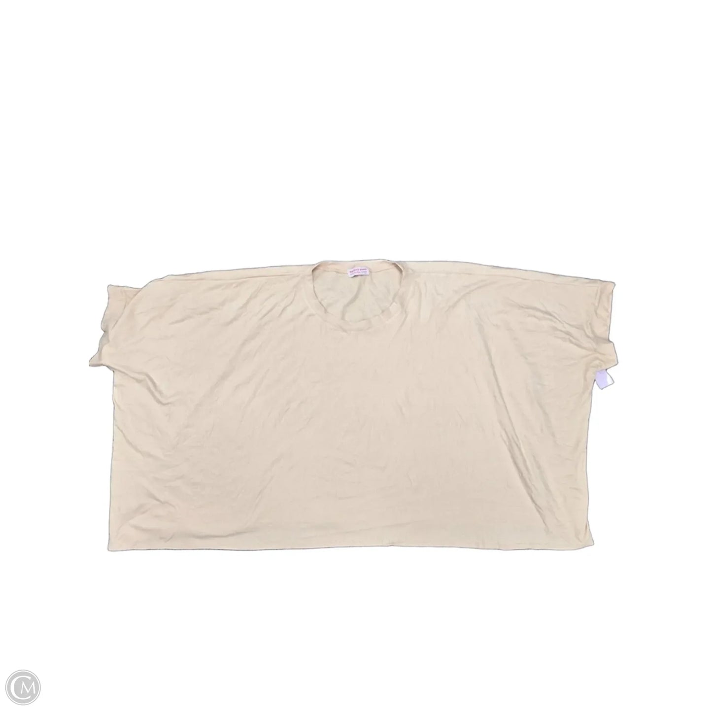 Top Short Sleeve Basic By Discount Divas In Tan, Size: 3x