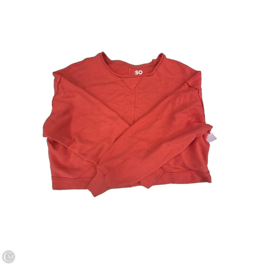Top Long Sleeve By So In Coral, Size: S