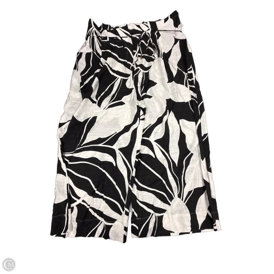 Pants Linen By City Chic In Black & White, Size: 18