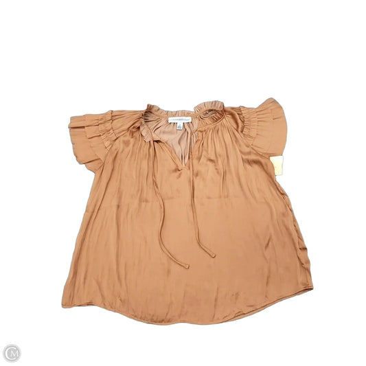 Blouse Short Sleeve By Catherine Malandrino In Brown, Size: S