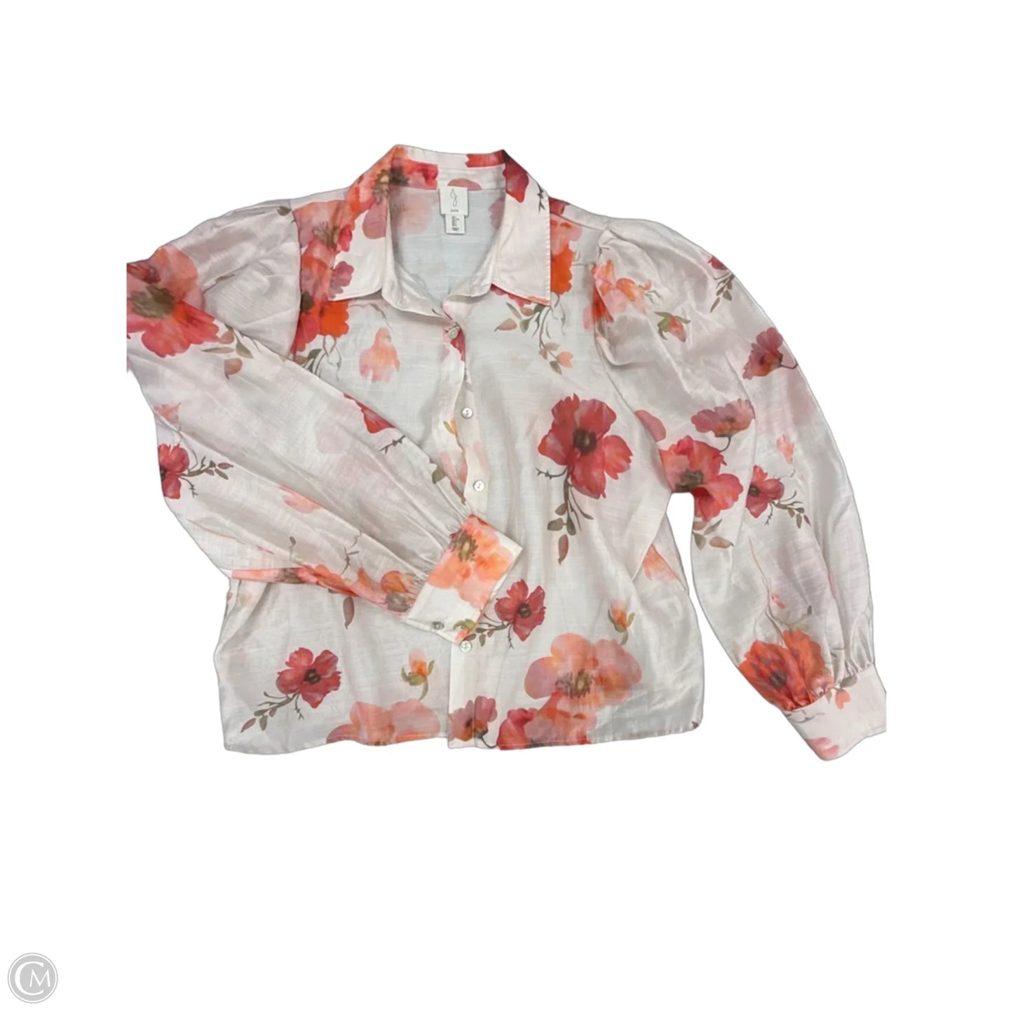 Top Long Sleeve By Joie In Floral Print, Size: L