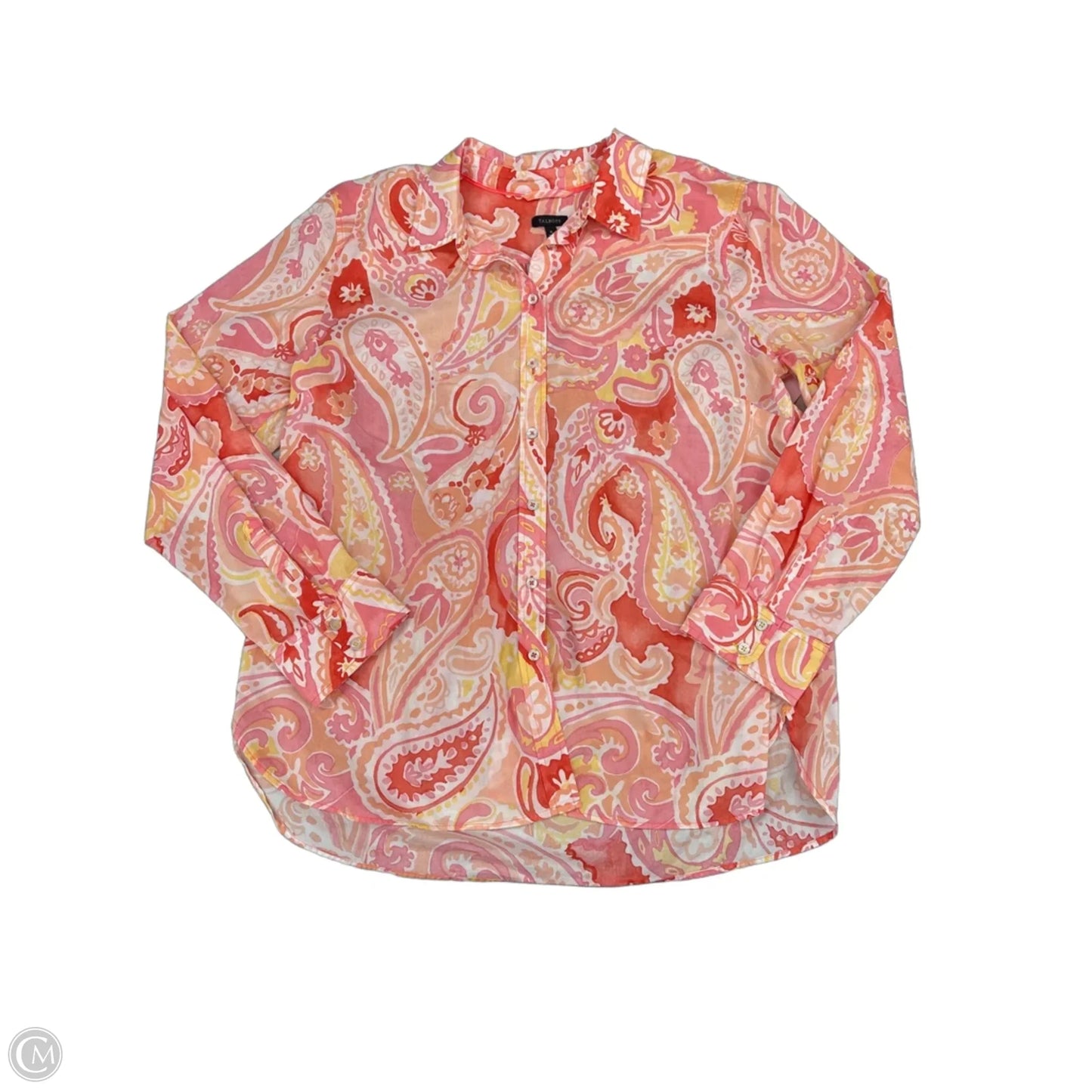 Top Long Sleeve By Talbots In Orange & Pink, Size: Xl