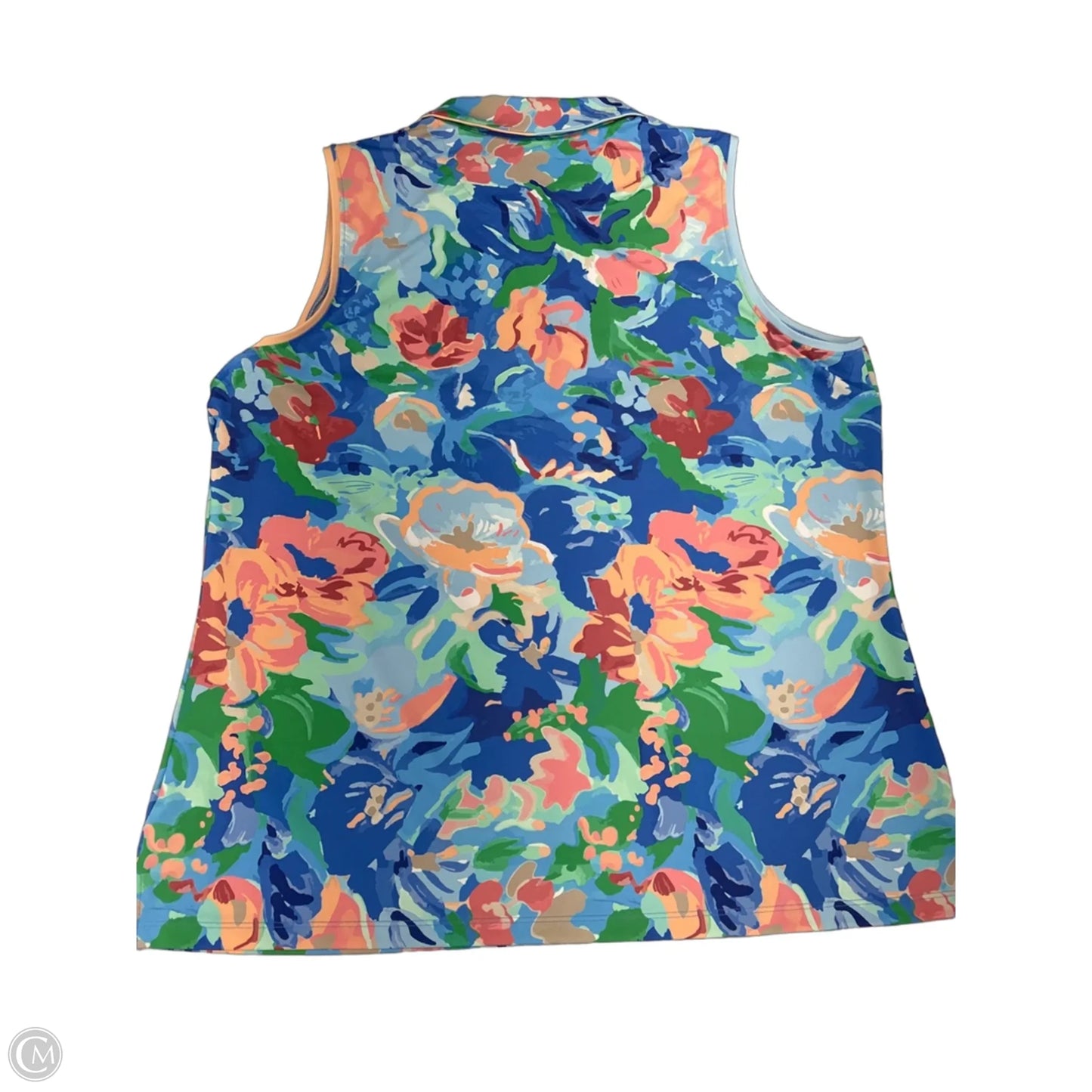 Tank Top By Walter Hagen In Blue & Pink, Size: Xxl