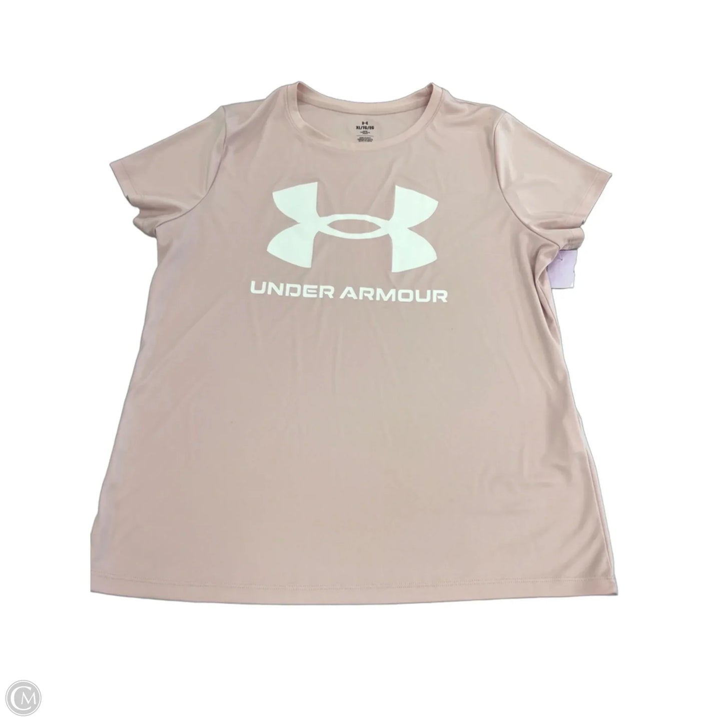 Athletic Top Short Sleeve By Under Armour In Pink, Size: Xl