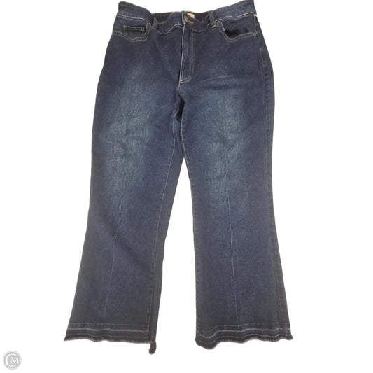 Jeans Cropped By Cremieux In Blue Denim, Size: 14