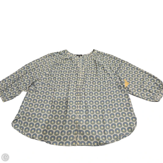 Top 3/4 Sleeve By Not Your Daughters Jeans In Floral Print, Size: 2x