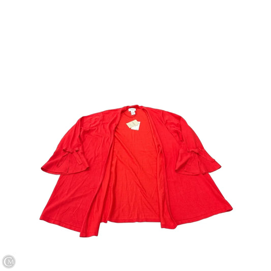 Cardigan By Carmen By Carmen Marc Valvo In Red, Size: 1x