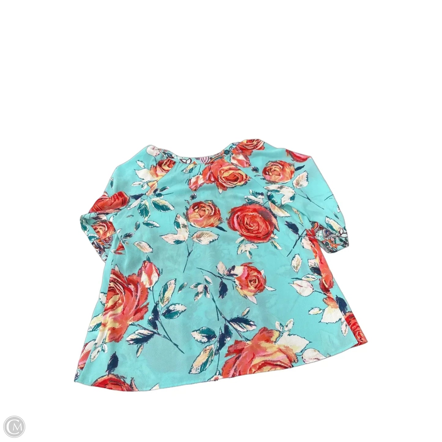 Top 3/4 Sleeve By Figuero & Flower In Floral Print, Size: 1x
