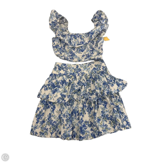 Top 2pc Short Sleeve By Japna In Floral Print, Size: S