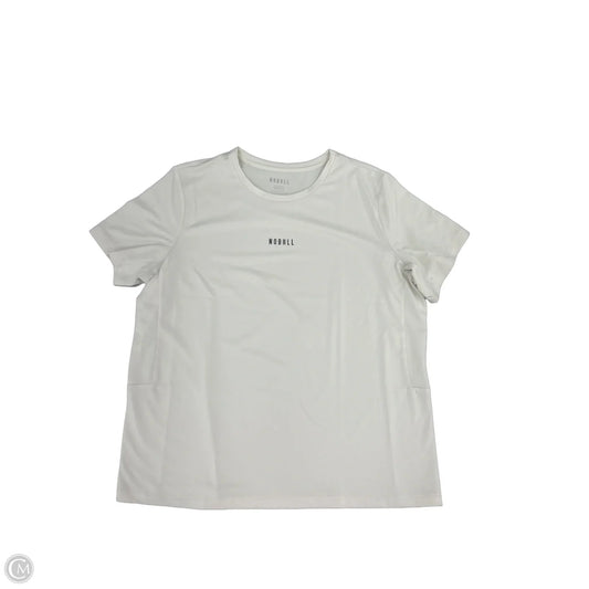 Athletic Top Short Sleeve By Nobull In Cream, Size: Xl