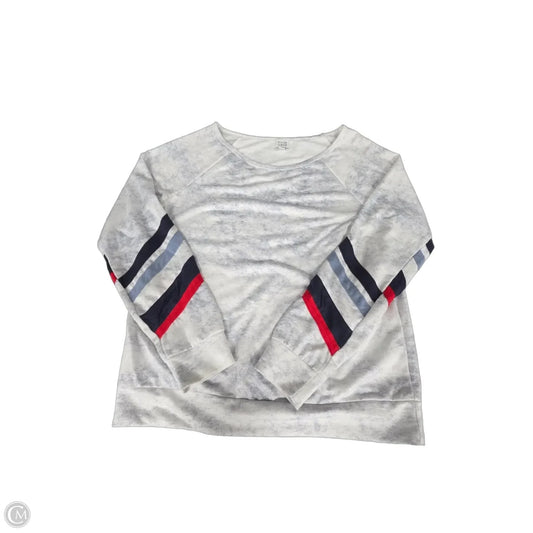 Top Long Sleeve By Peyton Jensen In Blue & White, Size: M