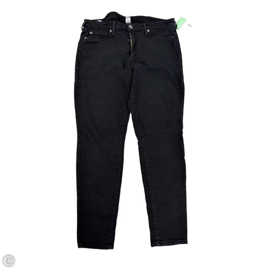 Jeans Skinny By True Religion In Black Denim, Size: 12