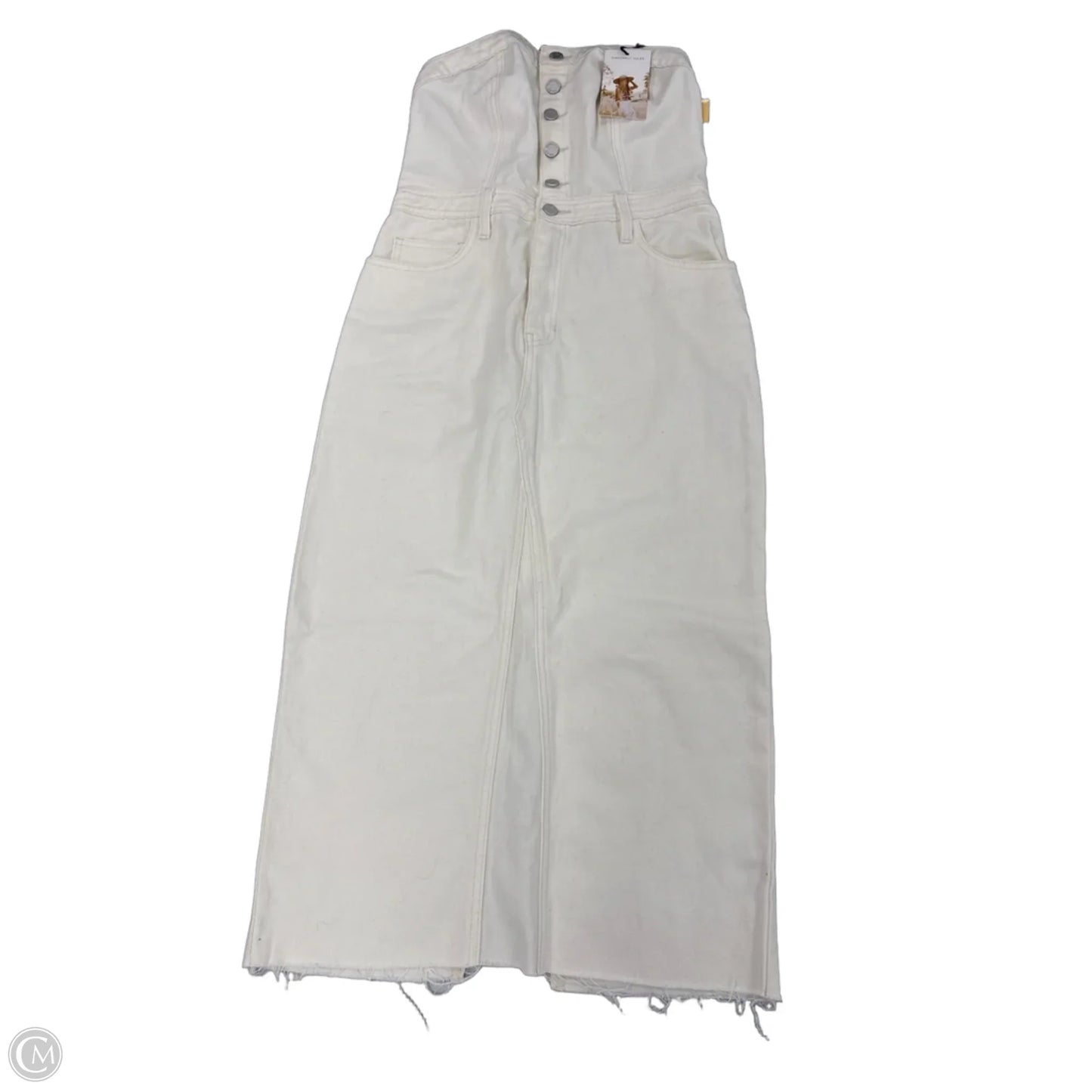 Dress Casual Midi By Cme In White Denim, Size: M