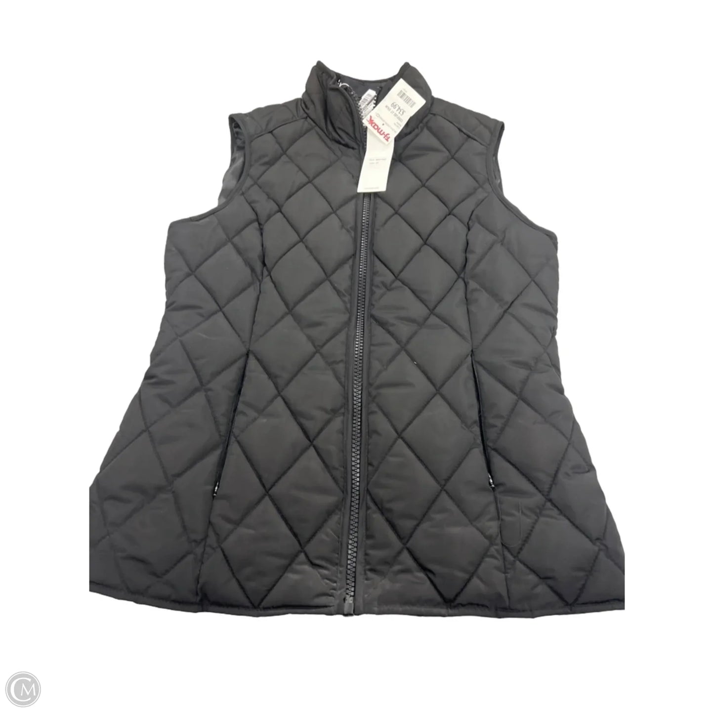 Vest Puffer & Quilted By Calvin Klein In Black, Size: S
