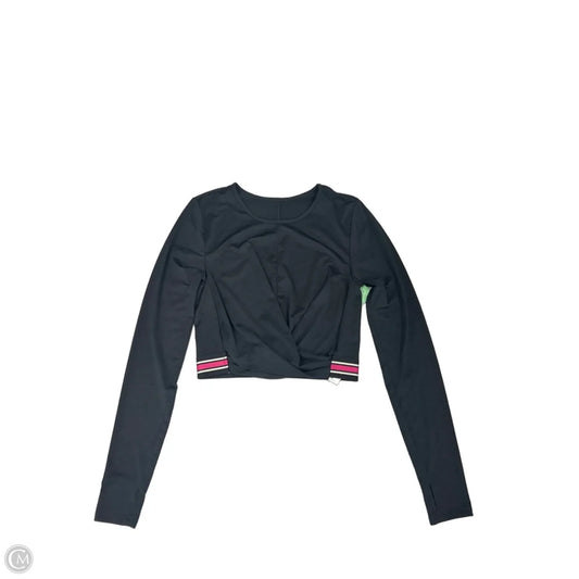 Athletic Top Long Sleeve Crewneck By Fabletics In Black, Size: M