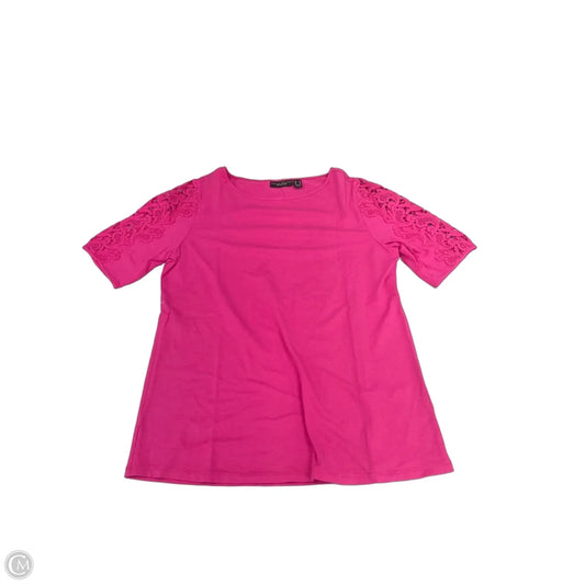 Top Short Sleeve By Susan Graver In Pink, Size: S