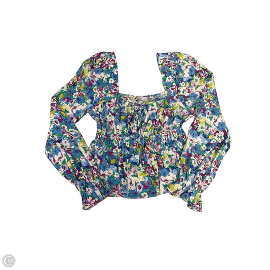Top Long Sleeve By So In Floral Print, Size: L