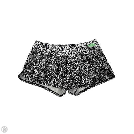 Athletic Shorts By Lululemon In Black & White, Size: 8
