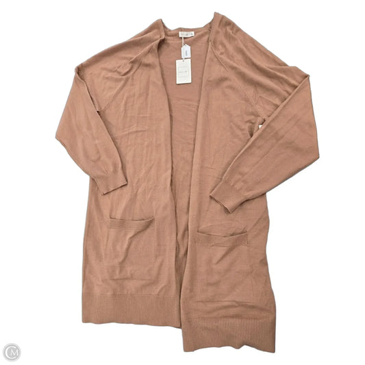 Cardigan By Active Usa In Tan, Size: Xl