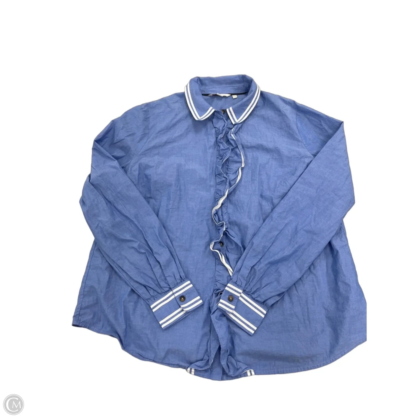 Top Long Sleeve By Boden In Blue, Size: L