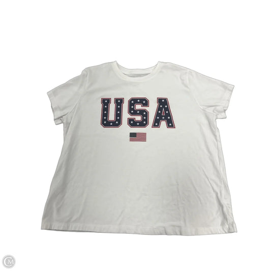 Top Short Sleeve By Universal Thread In White, Size: Xl