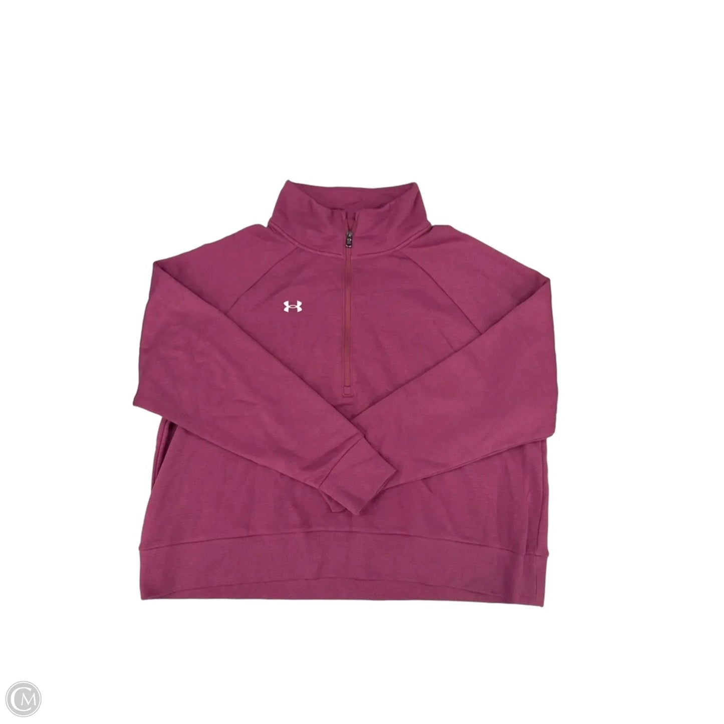 Athletic Top Long Sleeve Crewneck By Under Armour In Purple, Size: Xxl