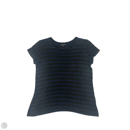 Top Short Sleeve By Theory In Black & Blue, Size: M