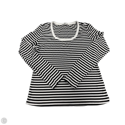 Top Long Sleeve By Zeagoo In Black & White, Size: Xl