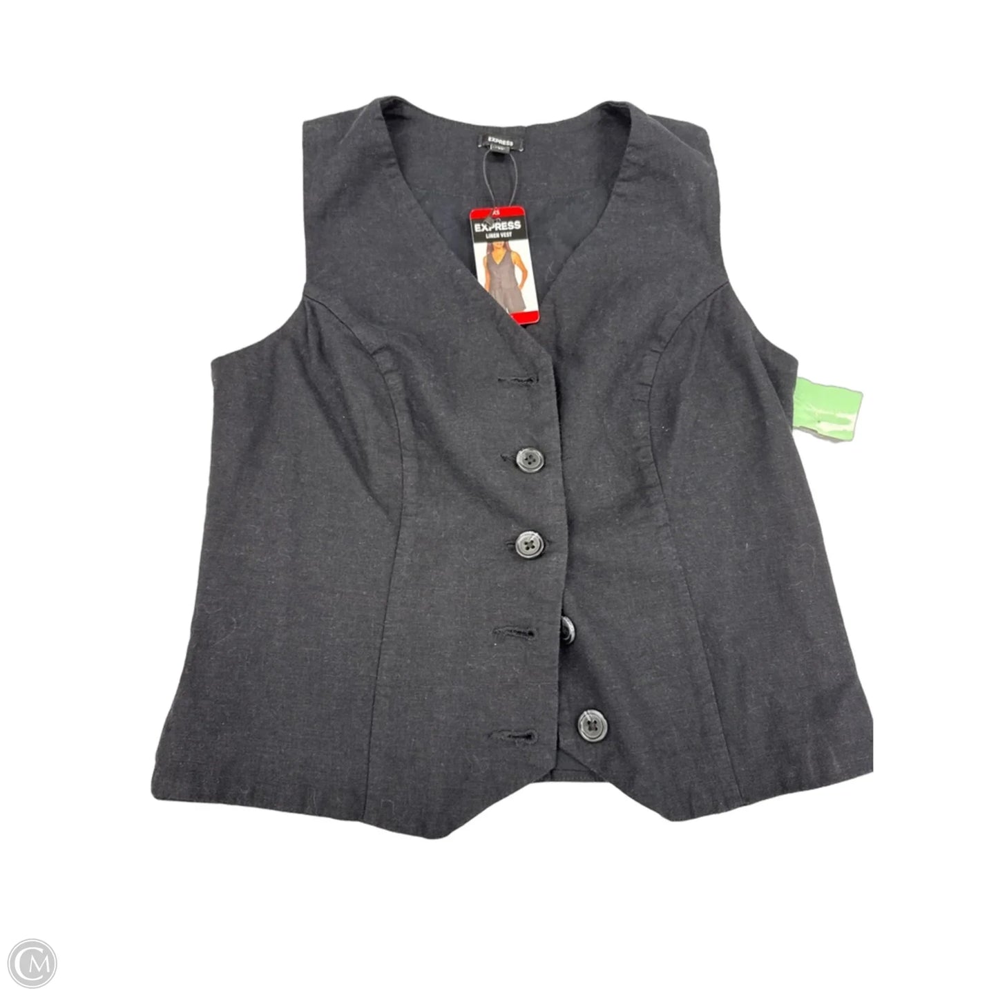 Vest Other By Express In Black, Size: Xs