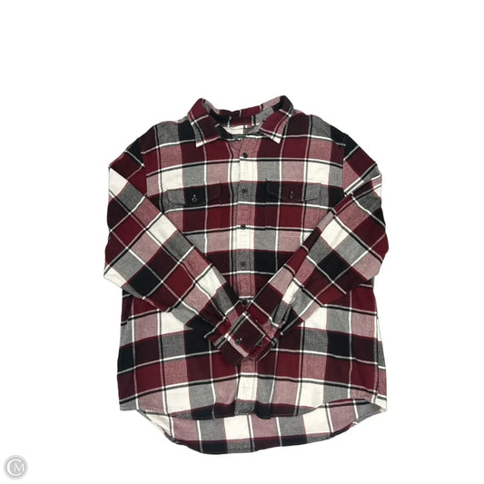 Top Long Sleeve By American Eagle In Plaid Pattern, Size: Xl