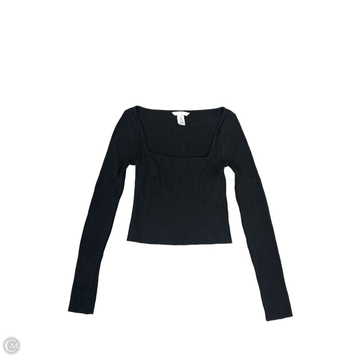 Top Long Sleeve By H&m In Black, Size: S